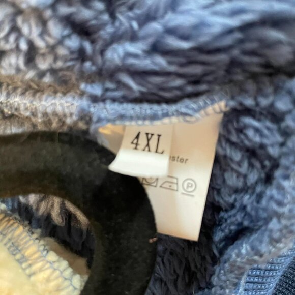 SHERPA fleece vest men SIZE 4XL ,colorblock, full zip, oversized. 2 side pocket - Picture 2 of 8